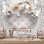 Φωτοταπετσαρια - Lilies And Quilted Background Αδιαβροχη 250x175cm