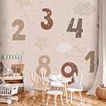 Φωτοταπετσαρια - Numbers Among Snowflakes Αδιαβροχη 450x315cm