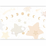 Φωτοταπετσαρια - Phases Of The Moon Among Stardust Αδιαβροχη 100x70cm