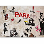 Φωτοταπετσαρια - [banksy] Graffiti Collage Αδιαβροχη 400x280cm