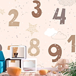 Φωτοταπετσαρια - Numbers Among Snowflakes Αδιαβροχη 450x315cm