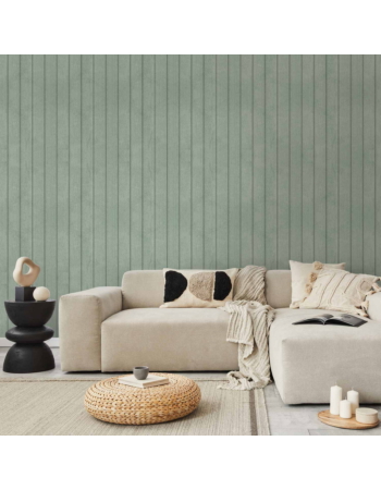 Ταπετσαρια - Delicate Wood - Vertical Stripes In A Pastel Green Shade