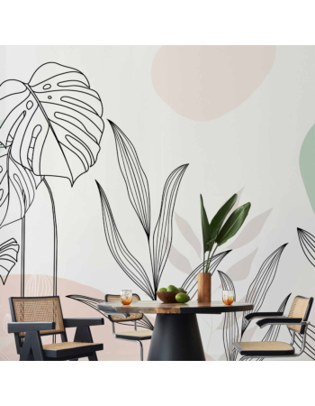 Φωτοταπετσαρια - Leaves In Pastels Αδιαβροχη 400x280cm