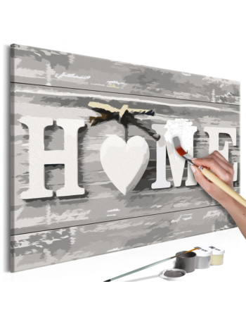 Πινακας Αυτοζωγραφικης - Home letters 60x40cm