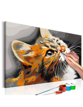 Πινακας Αυτοζωγραφικης - Red Cat 60x40cm