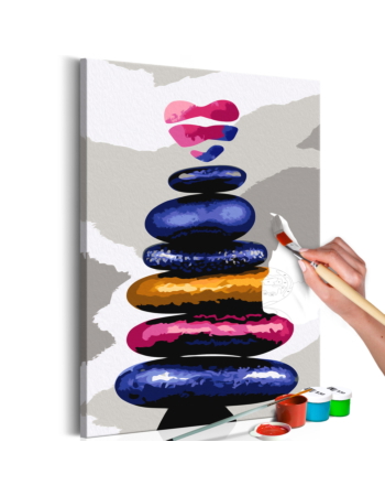 Πινακας Αυτοζωγραφικης - Colored Pebbles 40x60cm