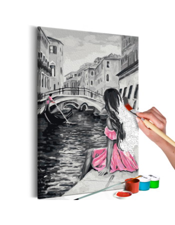 Πινακας Αυτοζωγραφικης - Venice a Girl In A Pink Dress 40x60cm