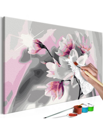 Πινακας Αυτοζωγραφικης - Magnolia grey Background 60x40cm