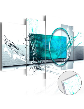 Πινακας Σε Ακρυλικο Γυαλι - Turquoise Expression 100x50cm