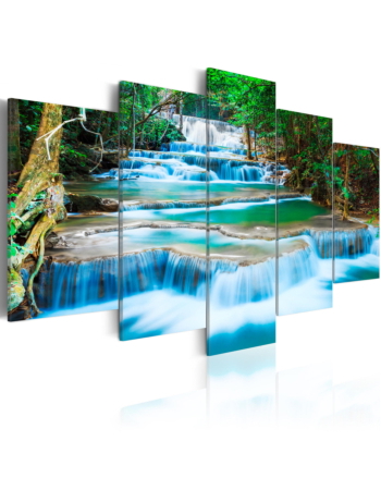 Πινακας Σε Καμβα - Blue Waterfall In Kanchanaburi, Thailand Premium Print 225x112.5cm