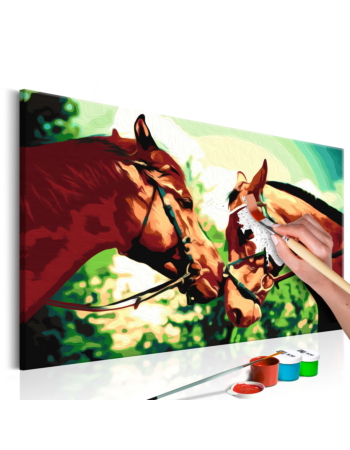 Πινακας Αυτοζωγραφικης - Two Horses 60x40cm