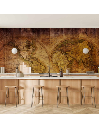 Φωτοταπετσαρια - World On Old Map Αδιαβροχη 400x280cm