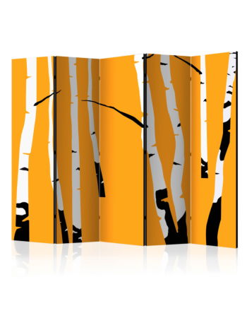 Διαχωριστικο Δωματιου - Birches On The Orange Background Ii Ηχοαπορροφητικο 225x172cm