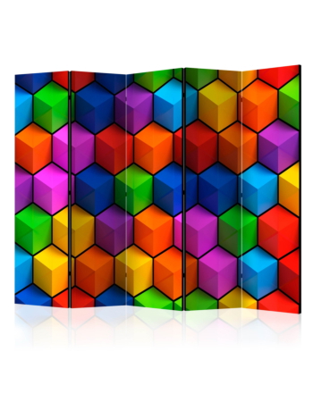 Διαχωριστικο Δωματιου - Colorful Geometric Boxes Ii Ηχοαπορροφητικο 225x172cm