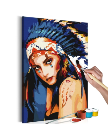 Πινακας Αυτοζωγραφικης - Native American Girl 40x60cm