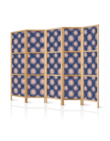 Ιαπωνικο Διαχωριστικο Δωματιου - Sunny Patterns - Repeating Sun Motif On A Navy Background 225x172cm