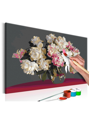 Πινακας Αυτοζωγραφικης - White Flowers In A Vase 60x40cm