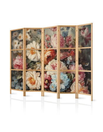 Ιαπωνικο Διαχωριστικο Δωματιου - Scent Of Nature - Beautiful Garden Flowers In Pastel Colors 225x172cm