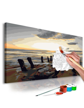 Πινακας Αυτοζωγραφικης - Beach sunrise 60x40cm