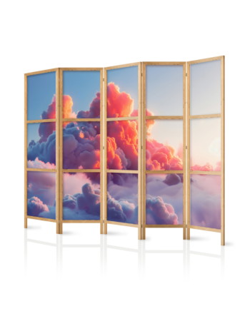 Ιαπωνικο Διαχωριστικο Δωματιου - Twilight Spectacle: Clouds In Shades Of Pink And Violet 225x172cm
