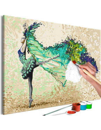 Πινακας Αυτοζωγραφικης - Madame Butterfly 60x40cm