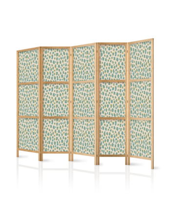 Ιαπωνικο Διαχωριστικο Δωματιου - Giraffe Pattern - Animal Pattern In Turquoise Spots On A Light Background 225x172cm