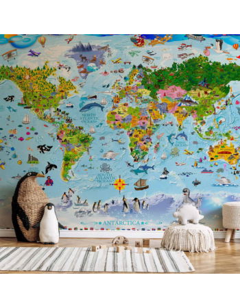 Φωτοταπετσαρια - World Map For Kids Αδιαβροχη 400x280cm