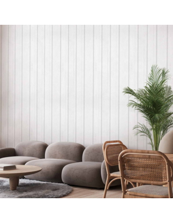 Ταπετσαρια - Vertical Lines - White Background With A Delicate Wood Pattern Vertically