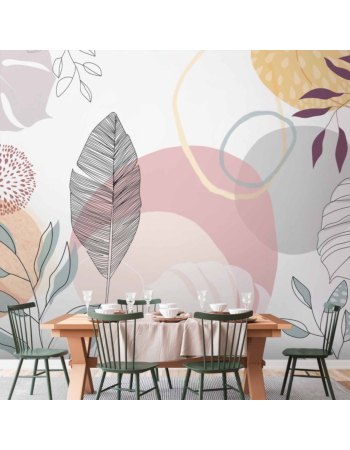 Φωτοταπετσαρια - Vegetable Line Art Αδιαβροχη 400x280cm