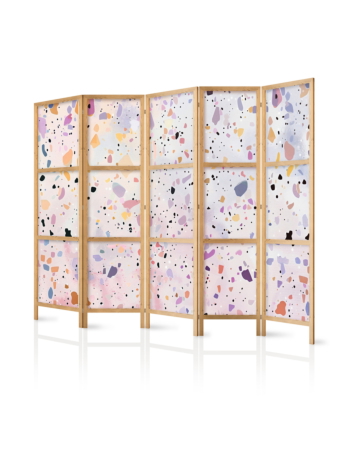 Ιαπωνικο Διαχωριστικο Δωματιου - Confetti-style Terrazzo - Purple-pink - Colorful Pattern 225x172cm