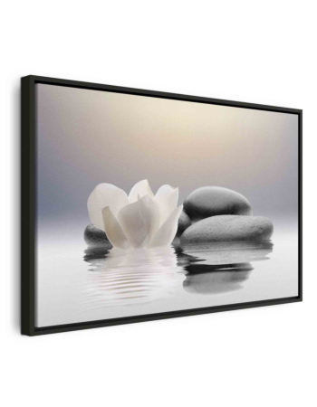 Πινακας Σε Καμβα - Garden Of Calm Σε Μαυρο Ξυλινο Καδρο 120x80cm