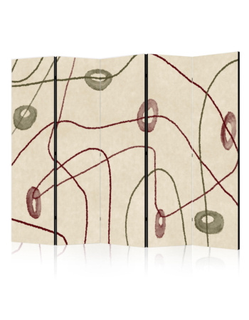 Διαχωριστικο Δωματιου - Labyrinth With Beads - Minimalist Abstraction On A Worn Background Ηχοαπορροφητικο 225x172cm