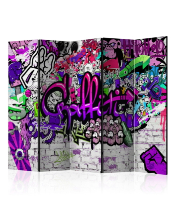 Διαχωριστικο Δωματιου - Purple Graffiti Ηχοαπορροφητικο 225x172cm