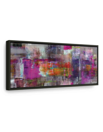 Πινακας Σε Καμβα - Land Of Colors Σε Μαυρο Ξυλινο Καδρο 120x40cm