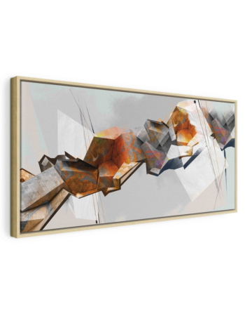 Πινακας Σε Καμβα - Abstract Chain Σε Φυσικο Ξυλινο Καδρο 100x50cm