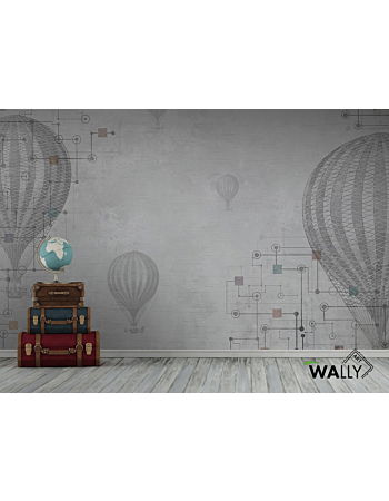 Baloon Ταπετσαρια Τοιχου Ανοιχτο Γκρι