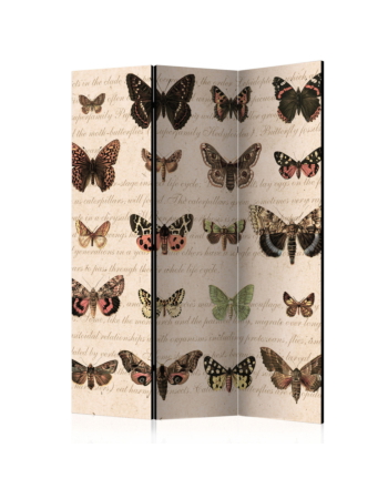 Διαχωριστικο Δωματιου - Retro Style: Butterflies Ηχοαπορροφητικο 135x172cm