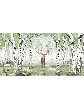 Amazing Antlers Summer Ταπετσαρια Τοιχου Ανοιχτο Πρασινο