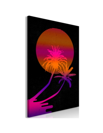 Πινακας Σε Καμβα - Palm At Sunrise 1 Part Vertical Premium Print 20x30cm
