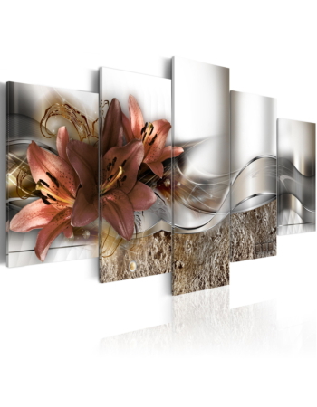 Πινακας Σε Καμβα - Lily Marsala And Abstraction Premium Print 225x112.5cm