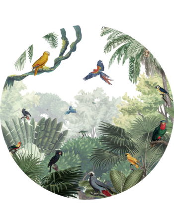 Canopy Jungle Natural Ταπετσαρια Τοιχου Πρασινο Στρογγυλη Διαφορα Μεγεθη