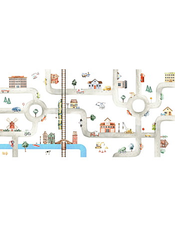 City of Vehicles Ταπετσαρια Τοιχου Λευκο