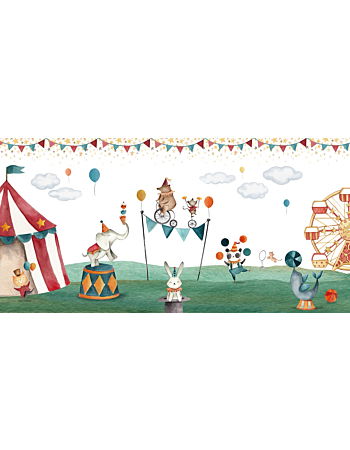 Crazy Circus Ταπετσαρια Τοιχου Λευκο