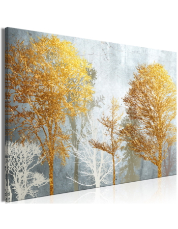Πινακας Σε Καμβα - Hoarfrost And Gold 1 Part Wide Premium Print 120x80cm
