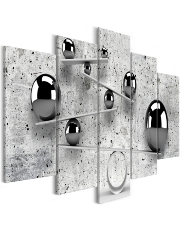 Πινακας Σε Καμβα - Balls And Concrete 5 Parts Wide Premium Print 100x50cm