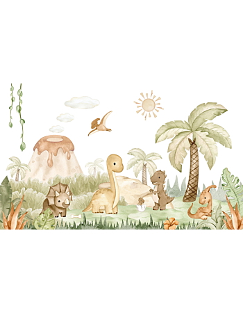 Dino Baby Ταπετσαρια Τοιχου Μπεζ