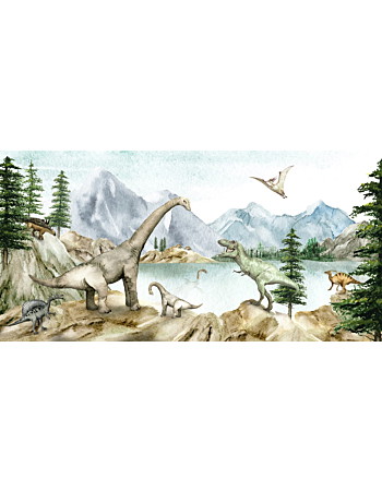 Dino Dreams Ταπετσαρια Τοιχου Μπεζ