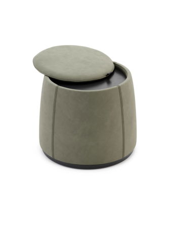 Ύφασμα Tarn Χακί 22. Καπάκι Λάκα Μαύρο Ματ (Black Matte Lacquer). Εσωτερικό συνθετικό δέρμα Rupert Μαύρο (Black). Βάση Μασίφ Ξύλο Μαύρο (Black Ash)