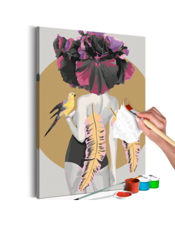 Πινακας Αυτοζωγραφικης - Parrot Woman 40x60cm