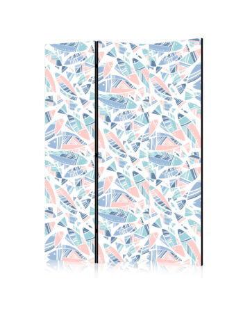 Διαχωριστικο Δωματιου - Fish In Minimalist Style - Fish In Aztec Style In Pastel Color Shades On A White Background Ηχοαπορροφητικο 135x172cm